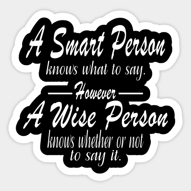 A Smart Person Sticker by Journees